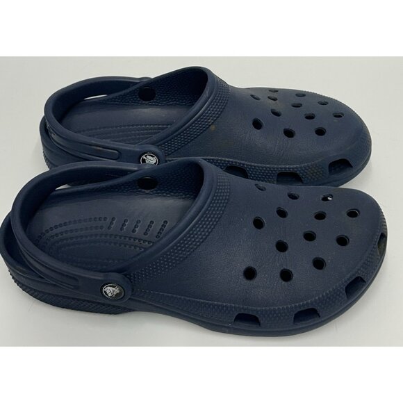 Crocs Classic Clogs Shoes Mens Sz 9/womens 11 Navy Blue Slip On Comfort Sandals - Picture 1 of 7